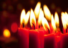 Doppelkarte Kerzenlicht