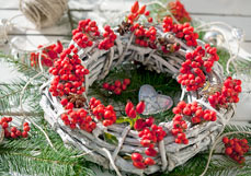 Doppelkarte Weihnachtlicher Kranz