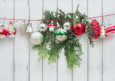 Doppelkarte Weihnachtsgirlande