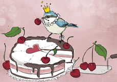 Doppelkarte Mhhh, Torte!