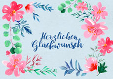 Doppelkarte Herzlichen Glückwunsch