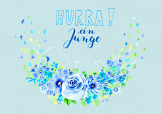 Doppelkarte HURRA! Ein Junge