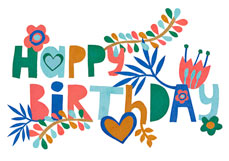 Doppelkarte HaPPY BiRThDAY