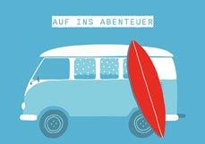 Doppelkarte AUF INS ABENTEUER - Bulli