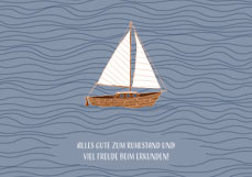 Doppelkarte ALLES GUTE ZUM RUHESTAND