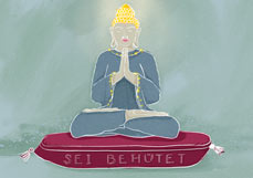 Doppelkarte SEI BEHÜTET