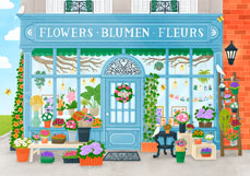 Doppelkarte Der zauberhafte Blumenladen