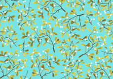 Doppelkarte Mistelmuster