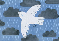 Doppelkarte Wolkenvogel