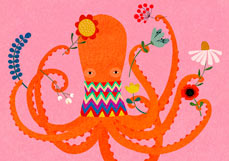 Doppelkarte Im Garten des Kraken