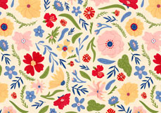 Doppelkarte Florales Muster I