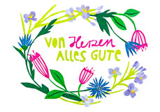 Doppelkarte von Herzen AlleS GUTe