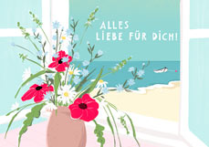 Doppelkarte ALLES LIEBE FÜR DICH!