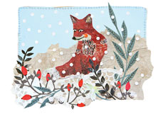 Doppelkarte Winterfuchs