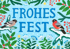 Doppelkarte FROHES FEST - Gimpel