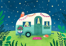 Doppelkarte happy camping