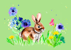 Doppelkarte Häschen