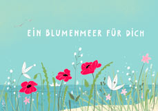 Doppelkarte EIN BLUMENMEER FÜR DICH