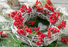 Midi-Doppelkarte Weihnachtlicher Kranz