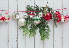 Midi-Doppelkarte Weihnachtsgirlande