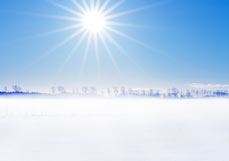 Midi-Doppelkarte Wintersonne bringt Nebel mit