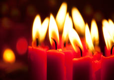 Postkarte Kerzenlicht