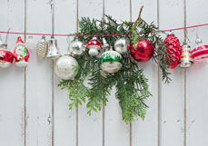 Postkarte Weihnachtsgirlande