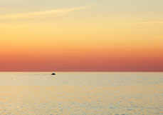 Postkarte Fahrt ins Abendrot