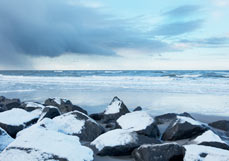 Postkarte Küstenwinter