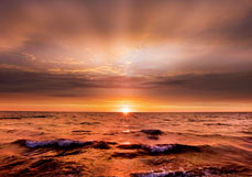 Postkarte Goldene Sonnenmystik