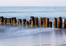 Postkarte Buhne im Abendlicht