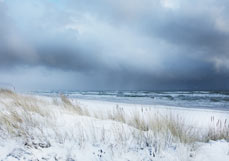 Postkarte Rauhe Winterküste