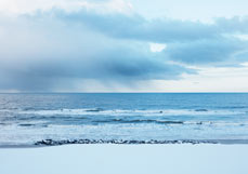 Postkarte Schneewolken am Horizont