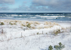 Postkarte Winterliche Küste