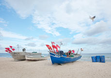 Postkarte Strandfischerboote