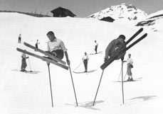 Postkarte Synchron im Schnee