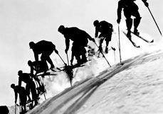 Postkarte Skiakrobatik 