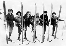 Postkarte Ab auf die Piste!