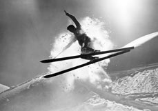 Postkarte Ein perfekter Tag im Schnee