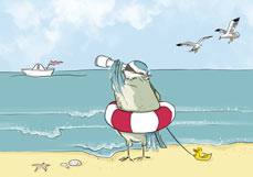 Postkarte An der Küste