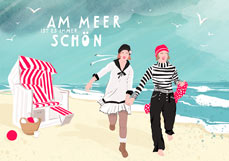 Postkarte AM MEER IST ES IMMER SCHÖN II