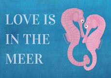 Postkarte LOVE IS IN THE MEER