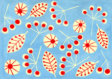 Postkarte Weihnachtsmuster I