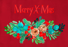 Postkarte Merry X-Mas