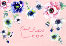 Postkarte Alles Liebe!