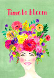 Postkarte Time to bloom