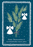Postkarte Weihnachten & Neujahr - Engel