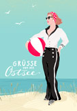 Postkarte GRÜSSE VON DER Ostsee