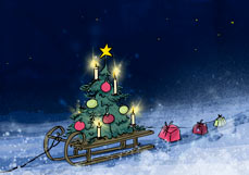 Postkarte Christmas is coming