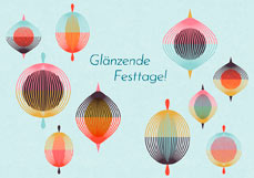 Postkarte Glänzende Festtage!